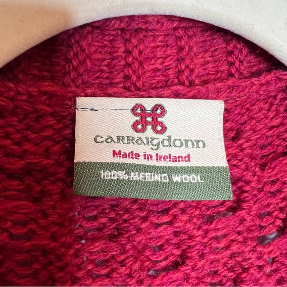 CARRAIG DONN 100% Ireland Merino Wool A-Line Cardigan. Size Large - Picture 10 of 11